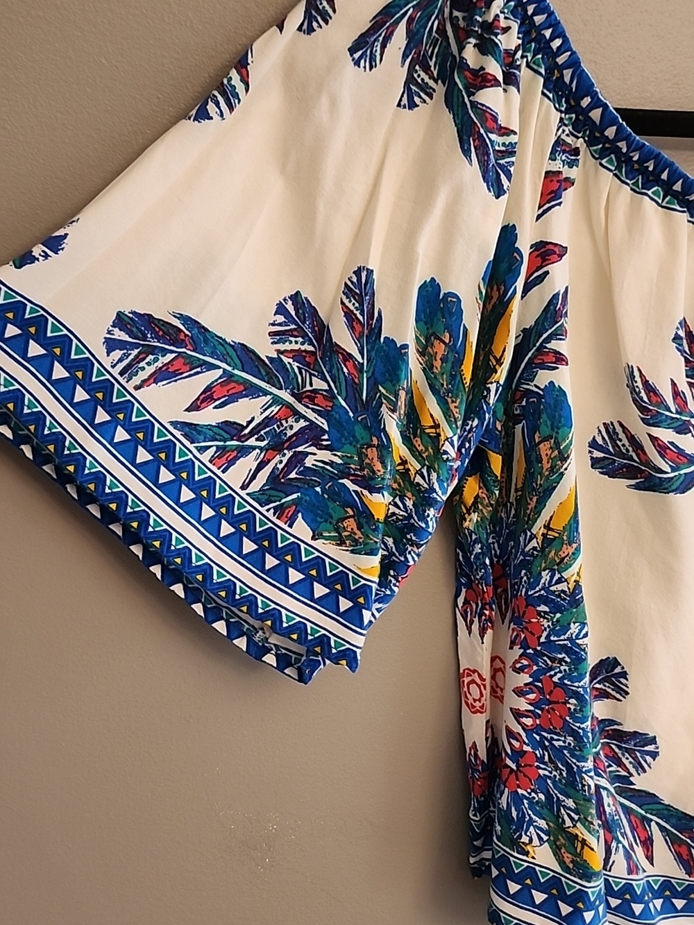 NWOT Anthropologie Flying Tomato Cream Off/On -Shoulder Floral Top - Picture 5 of 14